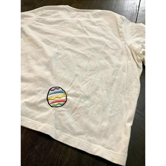 Vintage Michael Simon New York Easter Bunny Eggs Cardigan White Sweater Large L - Picture 13 of 13